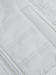 Reiss Soft Grey Melange Trainer 13-14 yrs Hybrid Zip Through Quilted Jacket - Image 8 of 8
