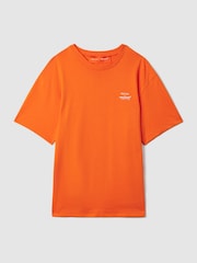 Reiss x McLaren F1 Team Papaya McLaren F1 Oversized Cotton Crew Neck T-Shirt - Image 2 of 10