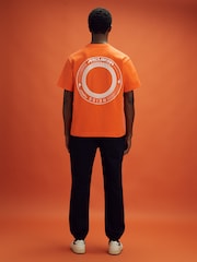 Reiss x McLaren F1 Team Papaya McLaren F1 Oversized Cotton Crew Neck T-Shirt - Image 6 of 10