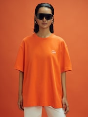 Reiss x McLaren F1 Team Papaya McLaren F1 Oversized Cotton Crew Neck T-Shirt - Image 7 of 10