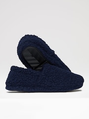 Threadbare Blue Borg Teddy Slippers - Image 2 of 4