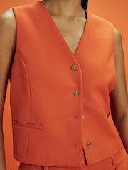 Reiss x McLaren F1 Team Papaya Wool Blend Waistcoat - Image 4 of 7