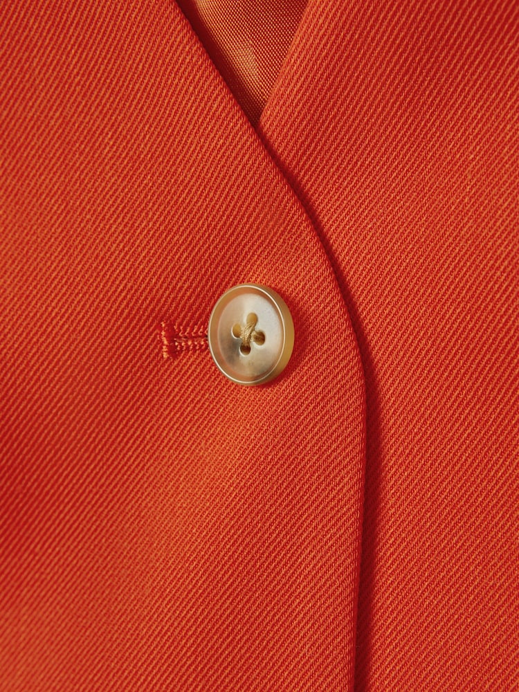 Reiss x McLaren F1 Team Papaya Wool Blend Waistcoat - Image 7 of 7