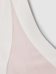 Reiss Nude/Ivory Rosalia Contrast Trim Co-Ord Crop Top - Image 6 of 6