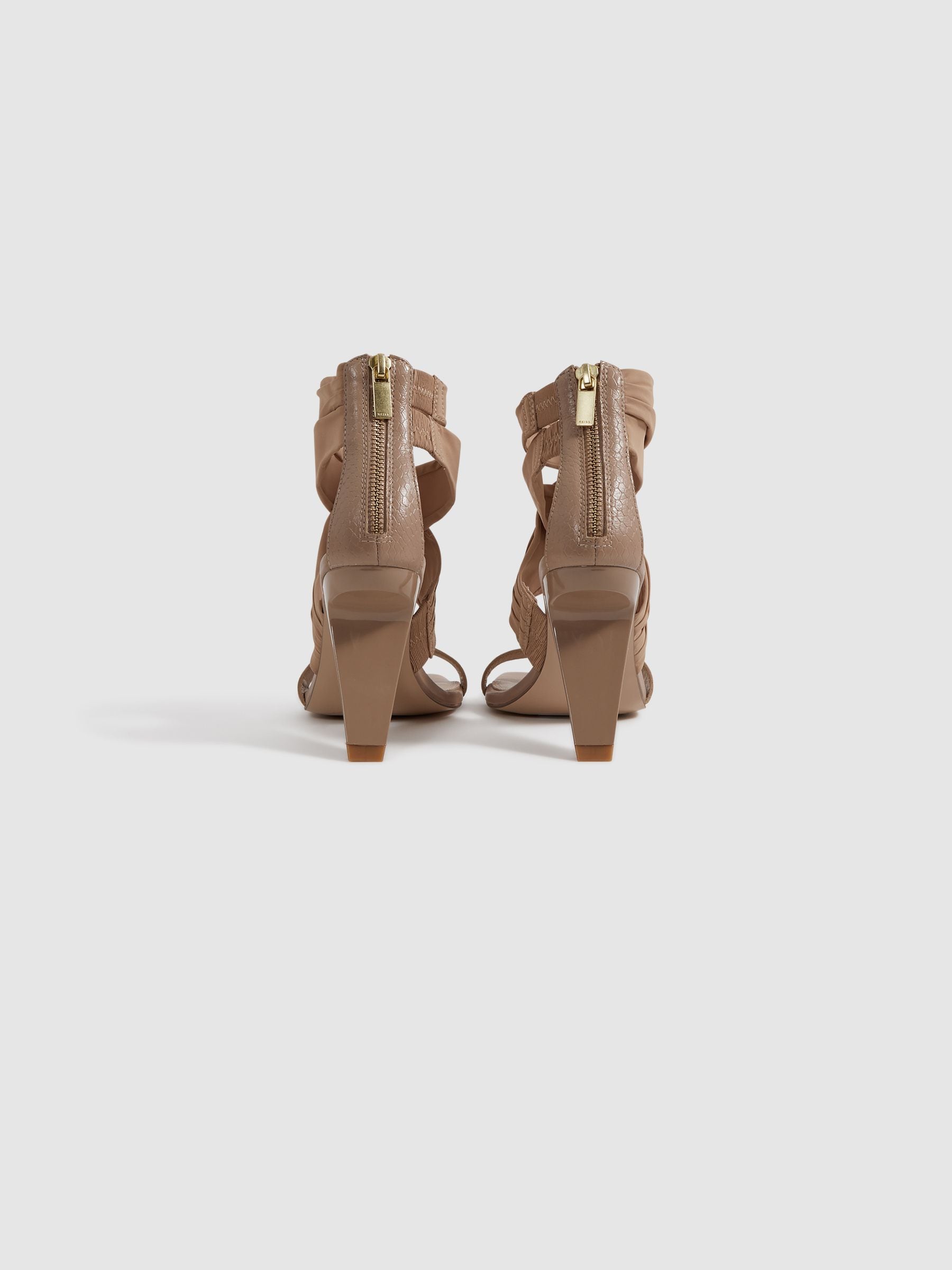 Buy Reiss Nude Remi Wrap Front Angled Heels from Next USA