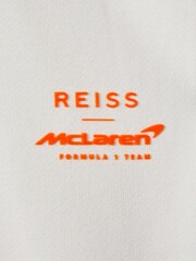 Reiss x McLaren F1 Team White 100% Cotton Drawstring Shorts - Image 6 of 7