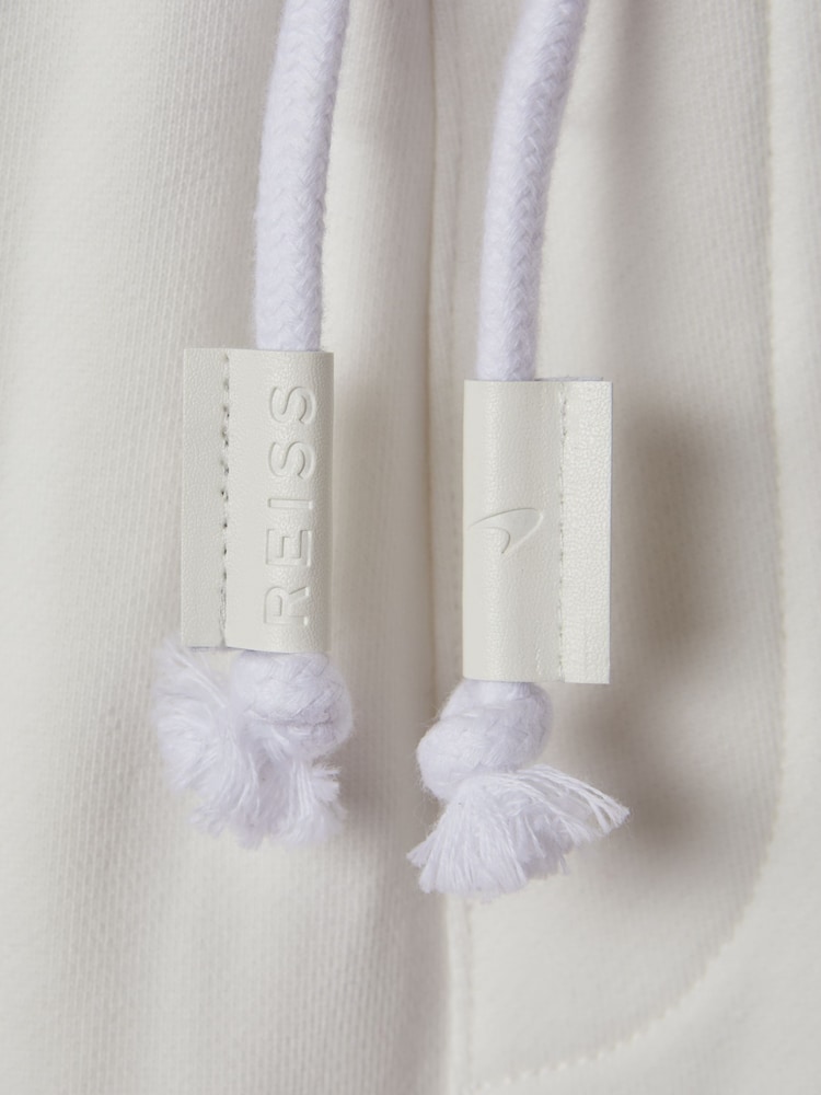Reiss x McLaren F1 Team White 100% Cotton Drawstring Shorts - Image 7 of 7