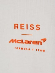 Reiss x McLaren F1 Team White McLaren F1 Oversized Cotton Crew Neck T-Shirt - Image 11 of 11