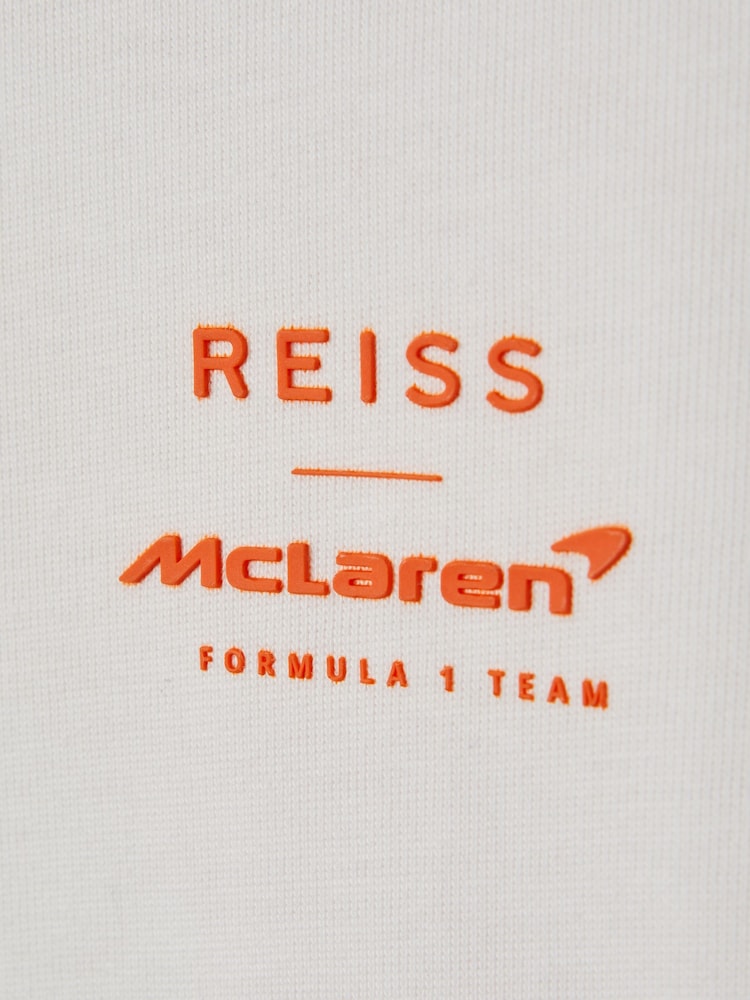 Reiss x McLaren F1 Team White McLaren F1 Oversized Cotton Crew Neck T-Shirt - Image 11 of 11 Reiss x McLaren F1 Team White McLaren F1 Oversized Cotton Crew Neck T-Shirt - Image 11 of 11