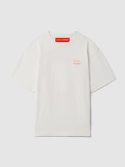 Reiss x McLaren F1 Team White McLaren F1 Oversized Cotton Crew Neck T-Shirt - Image 2 of 11