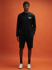 Reiss x McLaren F1 Team Black McLaren F1 Cotton Drawstring Shorts - Image 3 of 7