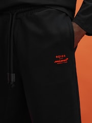 Reiss x McLaren F1 Team Black McLaren F1 Cotton Drawstring Shorts - Image 4 of 7