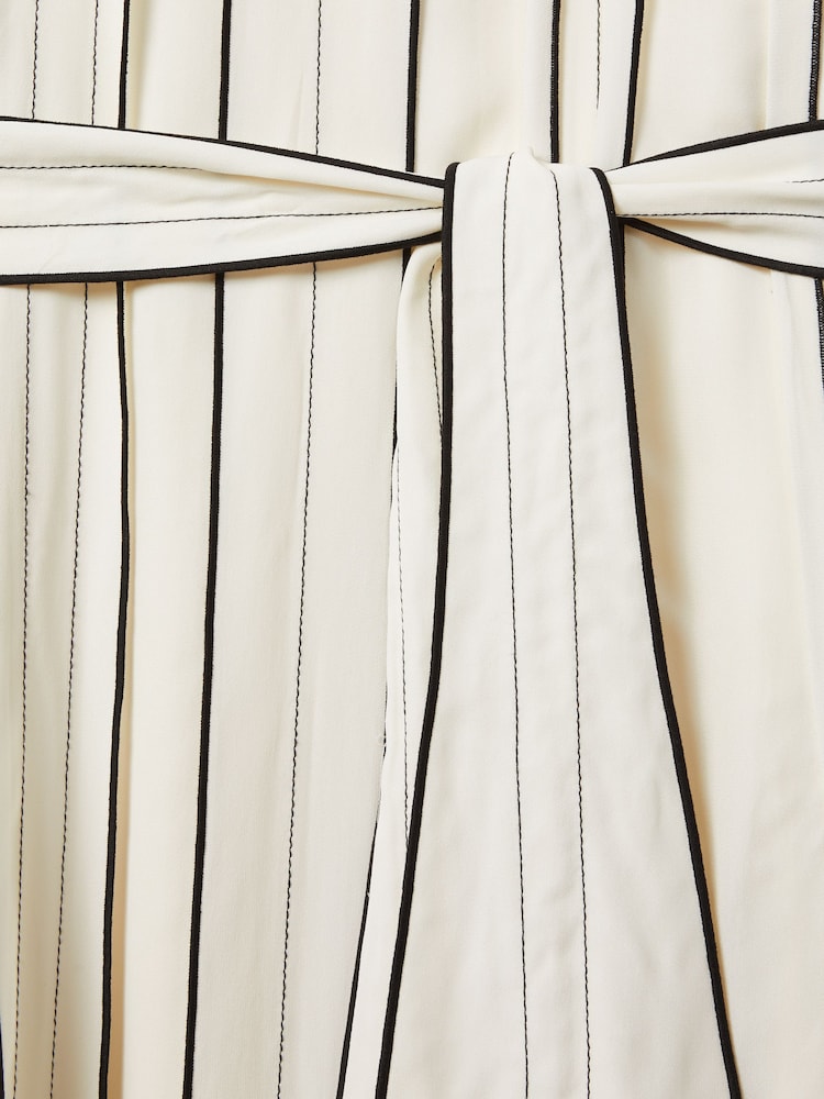 Reiss Ivory Sarah Contrast Ruffle Midi Dress - Image 7 of 7