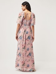 Anaya With Love Pink Floral Maxi Bridesmaid Dress - Image 2 of 4