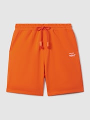 Reiss x McLaren F1 Team Papaya McLaren F1 Cotton Drawstring Shorts - Image 2 of 7