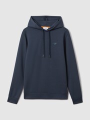 Reiss x McLaren F1 Team Airforce Blue McLaren F1 Interlock Jersey Hoodie - Image 2 of 8