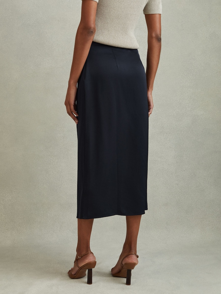 חצאית מידי מעטפת בגזרה גבוהה של Reiss - Image 4 of 6