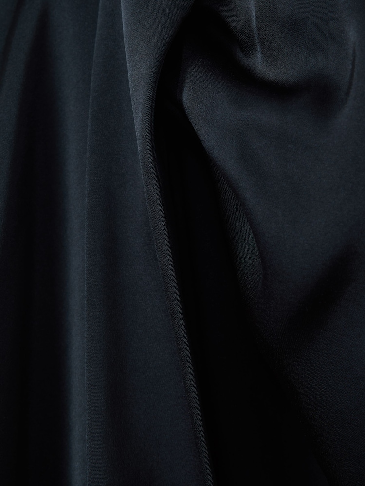 Reiss Navy Bella High Rise Wrap Midi Skirt - Image 6 of 6