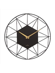 Acctim Clocks Black Alva 30cm Metal Wire Wall Clock - Image 2 of 5