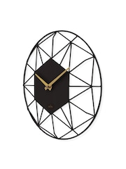 Acctim Clocks Black Alva 30cm Metal Wire Wall Clock - Image 3 of 5