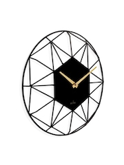 Acctim Clocks Black Alva 30cm Metal Wire Wall Clock - Image 4 of 5