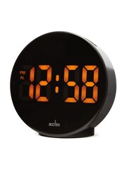 Acctim Clocks Black Circulo Round LED Alarm Clock with USB - Image 2 of 5