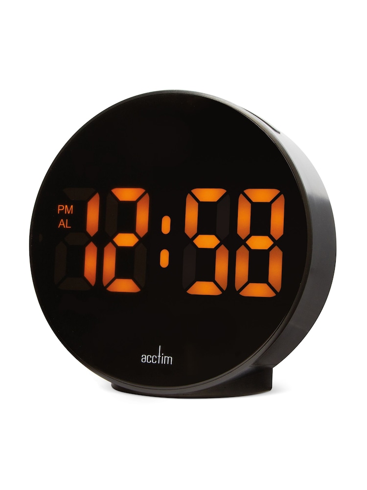 Acctim Clocks Black Circulo Round LED Alarm Clock with USB - Image 2 of 5
