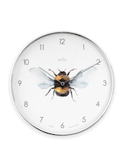 Acctim Clocks Chrome Bee 30cm Wall Clock - Image 1 of 3