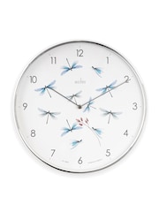 Acctim Clocks Chrome Dragonfly 30cm Clock - Image 1 of 3