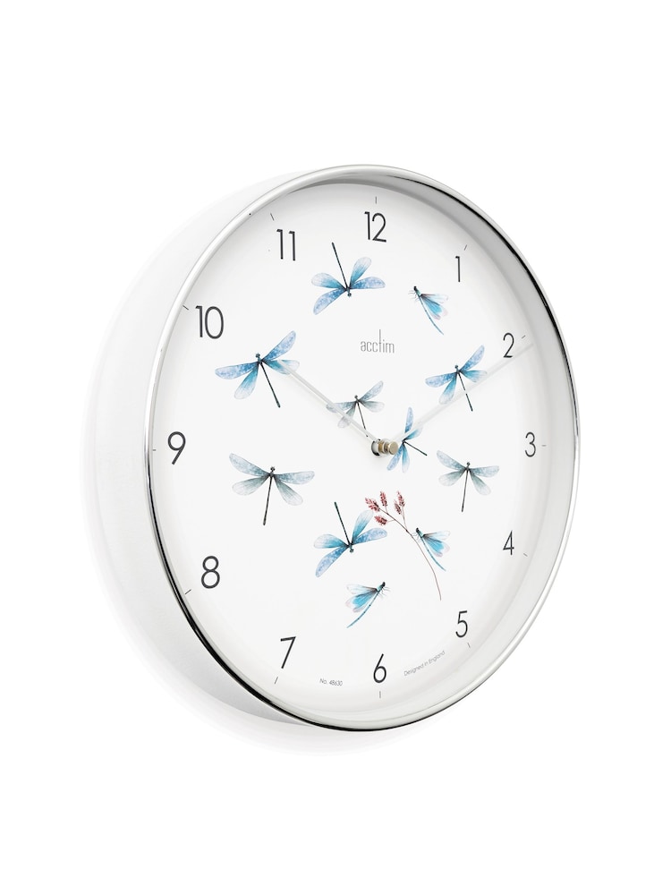 Acctim Clocks Chrome Dragonfly 30cm Clock - Image 3 of 3