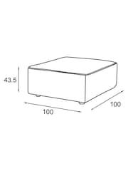 Casual Boucle Oyster Single Foostool Alba Modular Sofa - Image 6 of 12