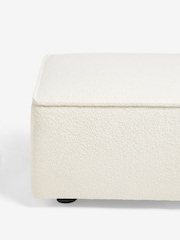 Casual Boucle Oyster Single Foostool Alba Modular Sofa - Image 9 of 12