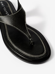Mint Velvet Black Luna Slingback Leather Sandals - Image 5 of 5