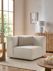 Casual Boucle Oyster Single Corner Piece Alba Modular Sofa - Image 1 of 11