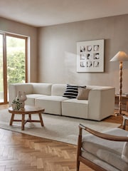 Casual Boucle Oyster Single Corner Piece Alba Modular Sofa - Image 4 of 11