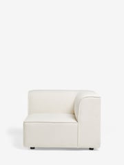 Casual Boucle Oyster Single Corner Piece Alba Modular Sofa - Image 8 of 11