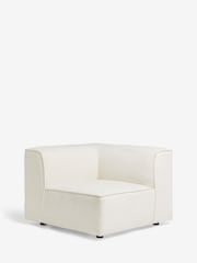 Casual Boucle Oyster Single Corner Piece Alba Modular Sofa - Image 9 of 11