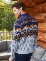 Threadbare Grey Turtle Neck Christmas Jumper - Image 2 of 4