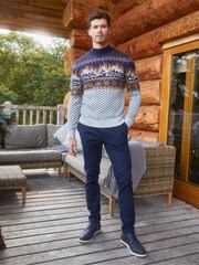 Threadbare Grey Turtle Neck Christmas Jumper - Image 3 of 4