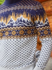 Threadbare Grey Turtle Neck Christmas Jumper - Image 4 of 4