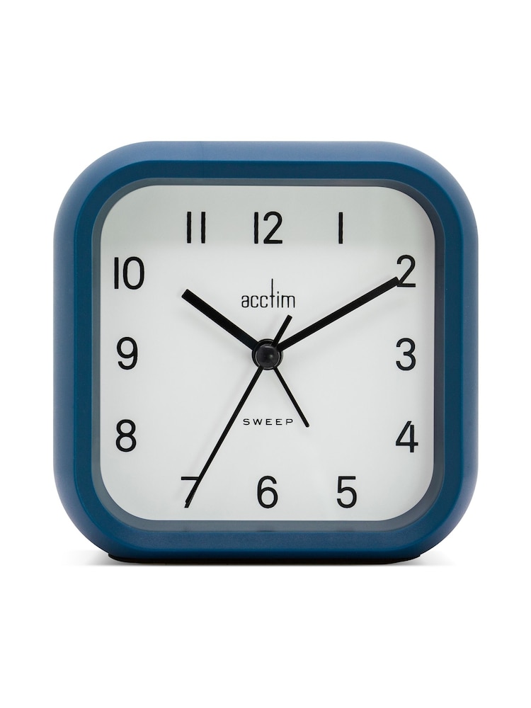 Acctim Clocks Suede Blue Alarm Clock - Image 1 of 4