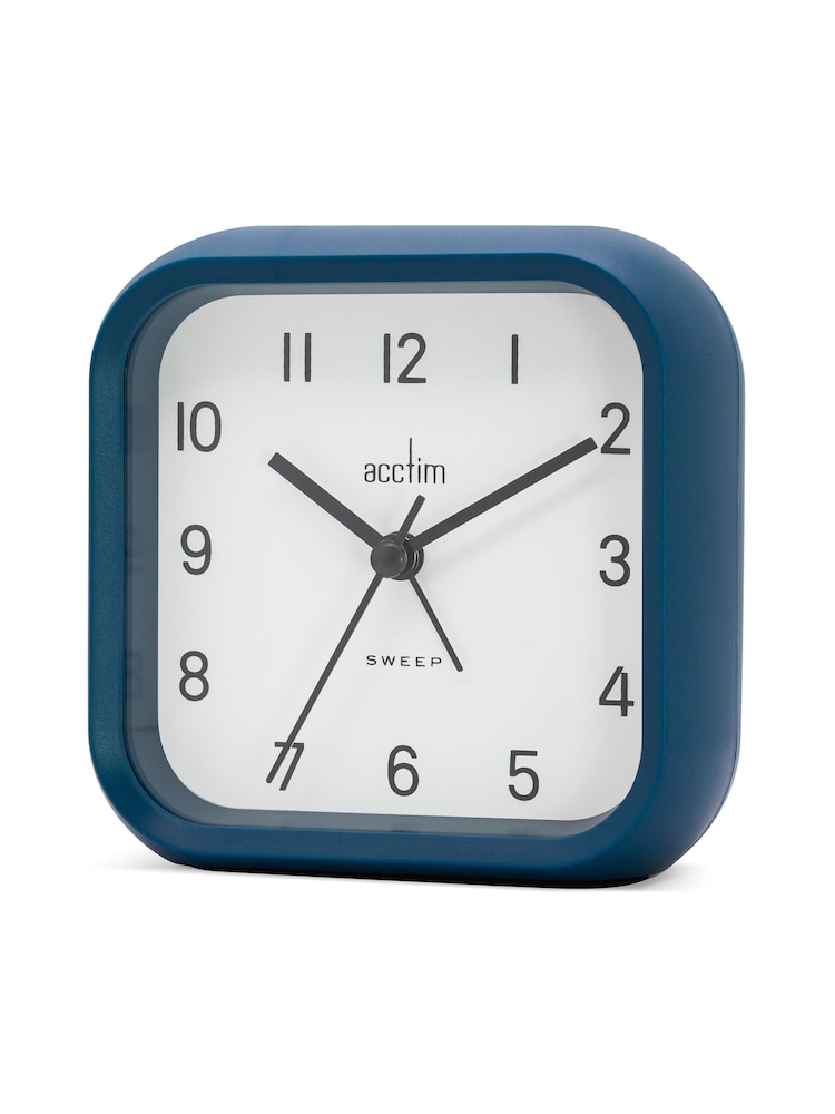 Acctim Clocks Suede Blue Alarm Clock - Image 2 of 4