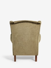 Plush Chenille Moss Green Sherlock Highback Armchair - Image 8 of 10