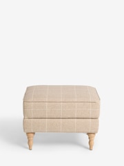 Tweedy Check Lawson Mid Natural Sherlock Storage Footstool - Image 2 of 7