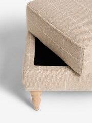 Tweedy Check Lawson Mid Natural Sherlock Storage Footstool - Image 6 of 7