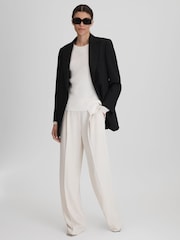Reiss Ivory Hazel Knitted Crew Neck Top - Image 3 of 6