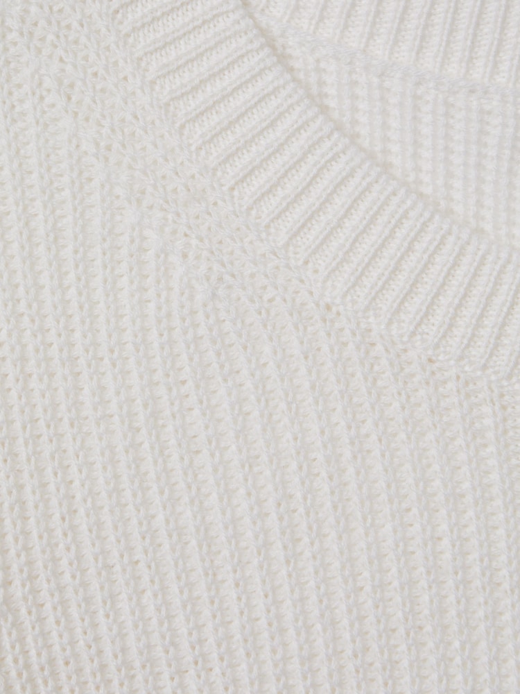 Reiss Ivory Hazel Knitted Crew Neck Top - Image 6 of 6