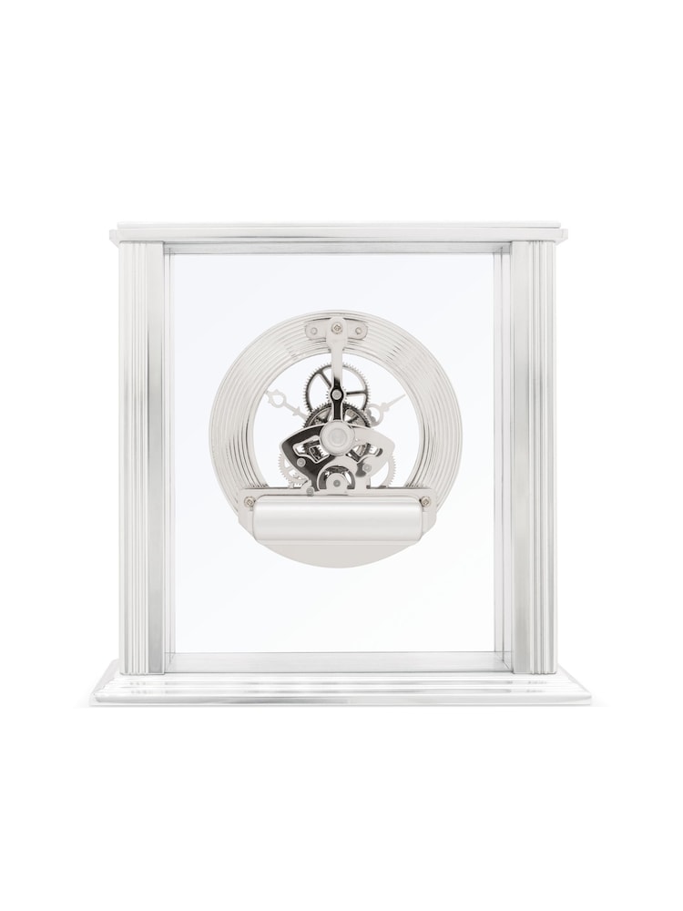 Acctim Clocks Silver Vermont Skeleton Mantel Clock - Image 2 of 6