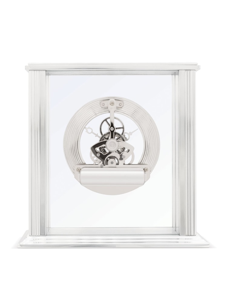 Acctim Clocks Silver Vermont Skeleton Mantel Clock - Image 5 of 5