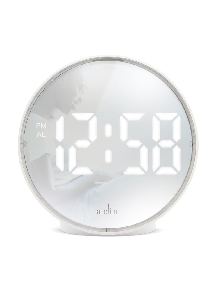 Acctim Clocks White Il Giro Round LED Alarm Clock with USB - Image 2 of 5